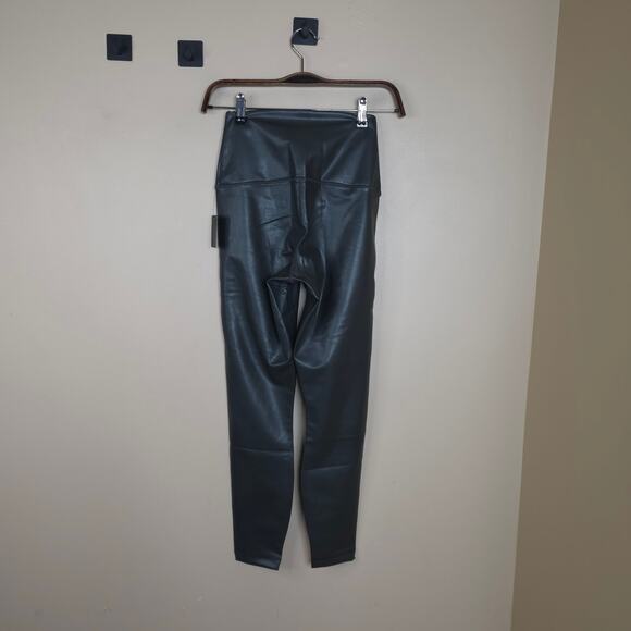 90 Degree By Reflex High Rise Leatherette Leggings in Taupe Size S - Picture 5 of 7